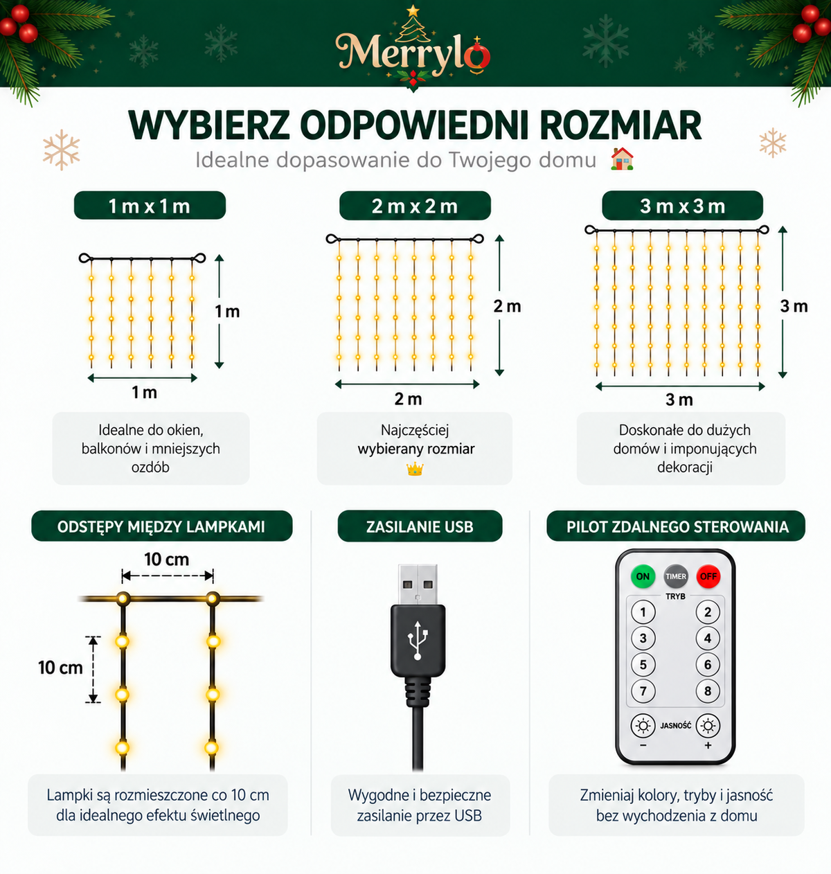 Lampki Świąteczne Merrylo